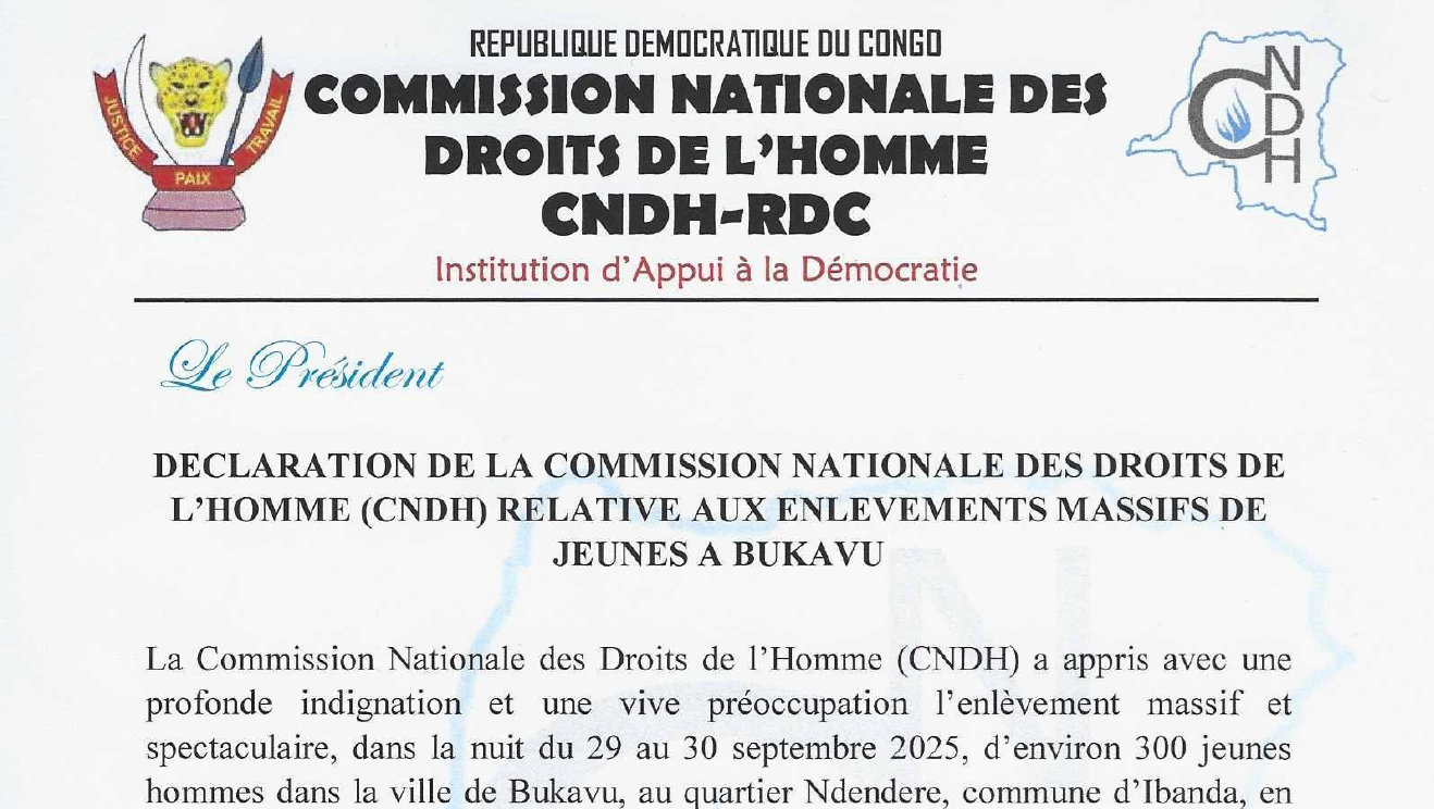 DECLARATION CNDH Déclaration de la commission nationale